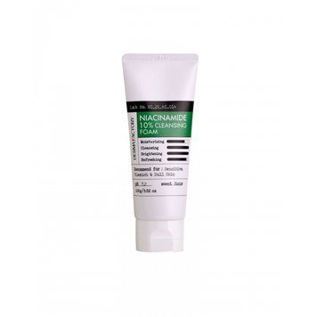 Освіжаюча та освітлююча пінка з ніацинамідом Derma Factory Niacinamide 10% Cleansing Foam, 100 г