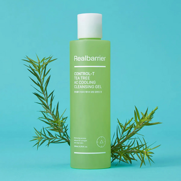 Гель для вмивання проти запалень з екстрактом чайного дерева Real Barrier Control-T Tea Tree AC Cooling Cleansing Gel, 200 мл